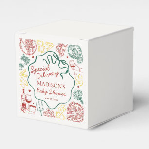 Italienskt pastaspecial leverans av baby shower presentaskar