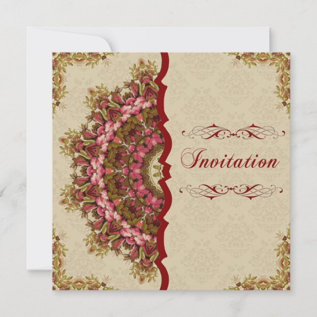 Italienskt renaissanceträdgårdfölje - inbjudningar (Framsida)