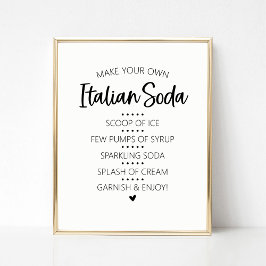 Italienskt Soda Pub-tecken Poster