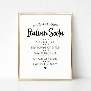 Italienskt Soda Pub-tecken Poster