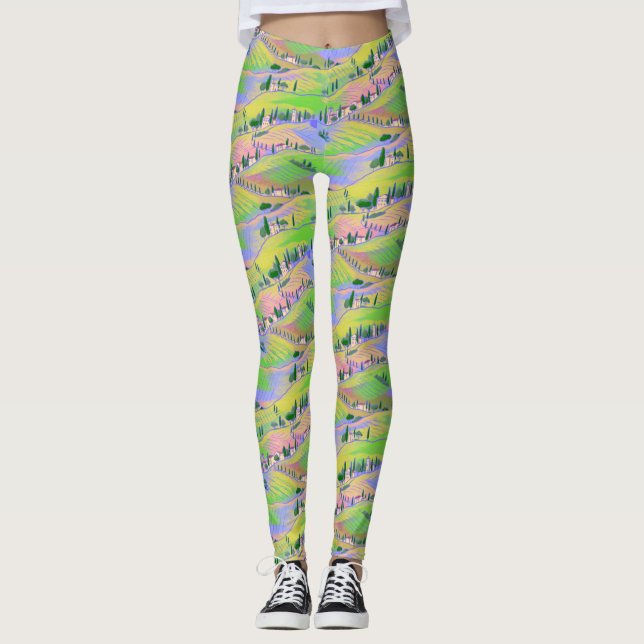 Italienskt solupploppslandskap leggings (Framsida)