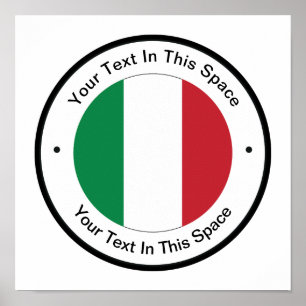 Italienskt temapromotionellt affischmall poster