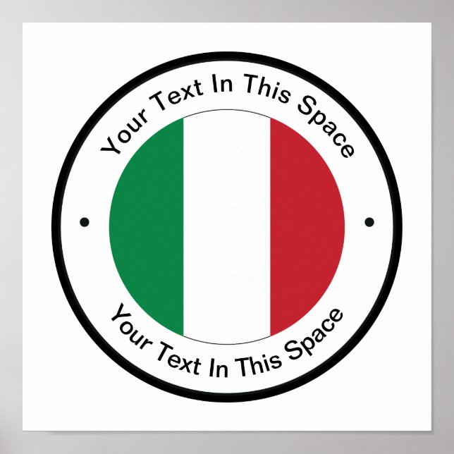 Italienskt temapromotionellt affischmall poster (Framsidan)