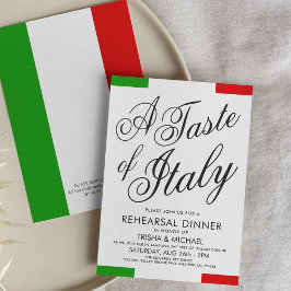 Italienskt teminummer | Rehearsal Dinner Inbjudan