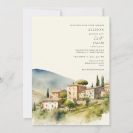 Italienskt Toskana Villa Toskana Bröllopsinbjudan Inbjudningar