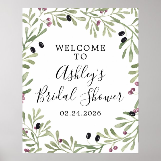 Italienskt toskanskt grekiskt välkomstskylt poster (Framsidan)