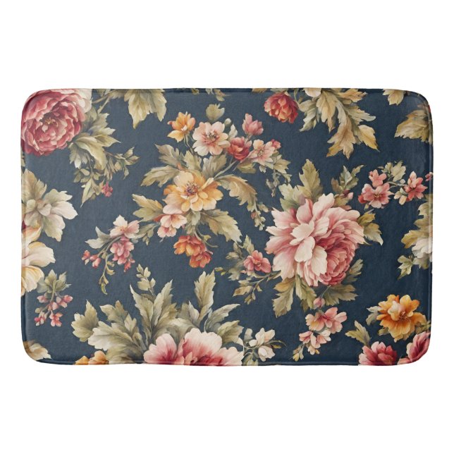 Italienskt vackert Blommönster Badrumsmatta (Framsidan)