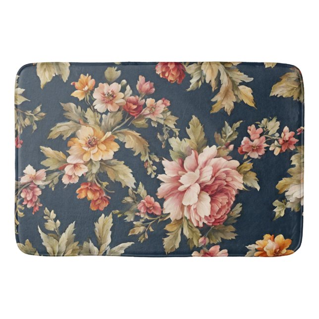 Italienskt vackert Blommönster Badrumsmatta (Framsidan)