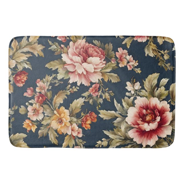 Italienskt vackert Blommönster Badrumsmatta (Framsidan)