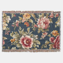 Italienskt vackert Blommönster Filt