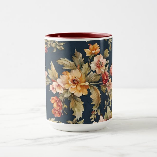 Italienskt vackert Blommönster Mugg (Center)