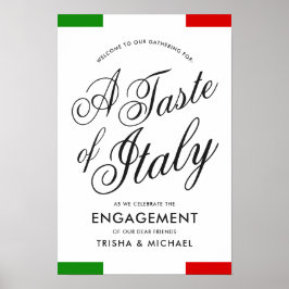 Italiensktemat middag | Förlovningsfest Poster