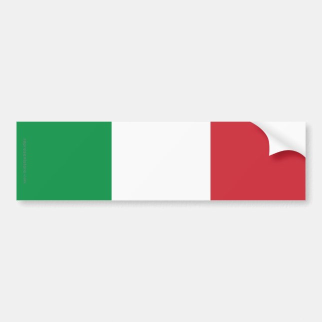Italienslättflagga Bildekal (Framsidan)