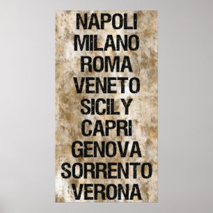 Italienstäder Poster