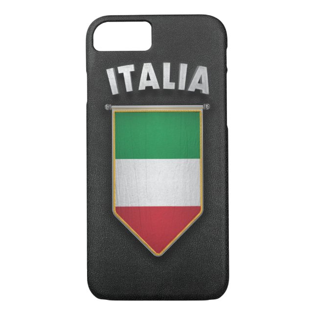 Italienstandert med högkvalitativ läderlook Case-Mate iPhone skal (Baksida)