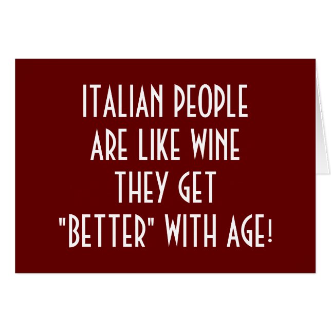 **ITALIENTER BÄTTRE MED ÅLDER** DU FÅR UPPFYLLNING HÄLSNINGSKORT (Framsidan Horizontal)