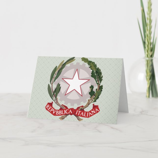 Italienvapenskölden specificerar kort (Framsida)