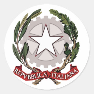 Italienvapensköldklistermärke Runt Klistermärke