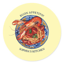 Italjensk Lobster Pasta, Siciliansk Maiolica-platt