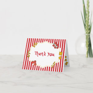 Italjensk Pasta Ciao Bambino Baby Shower Tacksamhe Tack Kort
