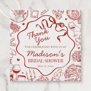 Italjensk Pasta Det är kärlek Bröllopsdusch Gåvor Etiketter