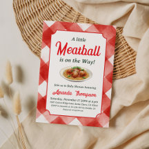 Italjensk Pasta Röd Gingham Köttbull Barnkalas