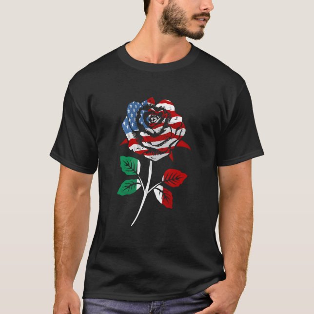 Italy American Flag For An Italian American T Shirt (Framsida)