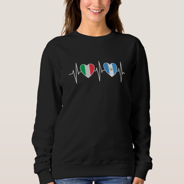 Italy And Guatemala Guatemalan Flag Flags Premium T Shirt (Framsida)