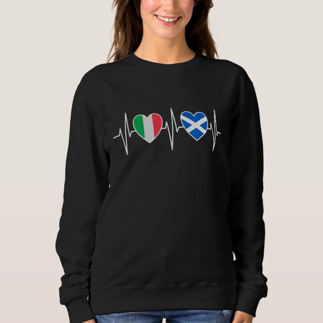 Italy And Scotland Scottish Flag Flags T Shirt (Framsida)