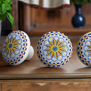 Italy Art Antico Deruta Mediterraneo Bloom Artisan Knopp