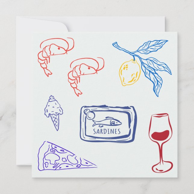 Italy Coastal Food Kort (Framsida)