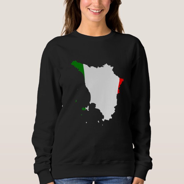 Italy flag in Tuscany outline Tuscany T Shirt (Framsida)