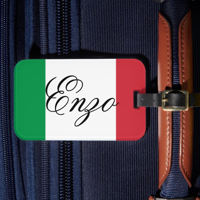 Italy Flag Italian Pride Europe Country Bagagebricka (Framsida Insitu 4)