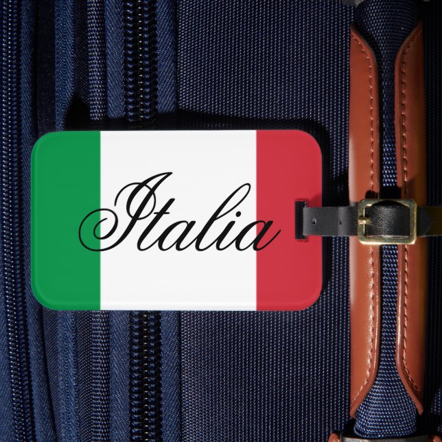 Italy Flag Italian Pride Europe Country Bagagebricka (Framsida Insitu 4)