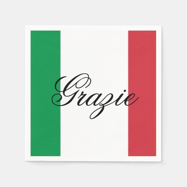 Italy Flag Italian Pride Europe Country Pappersservett (Framsidan)
