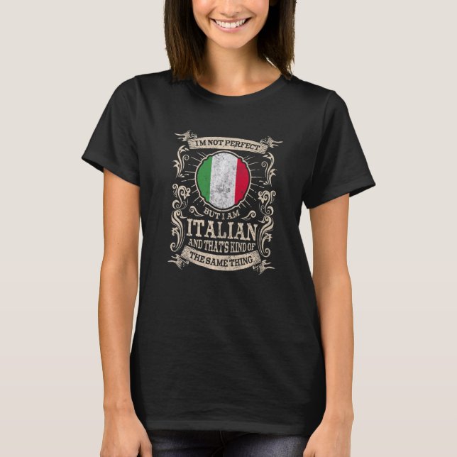 Italy Flag Proud Italians Men & Women   T Shirt (Framsida)