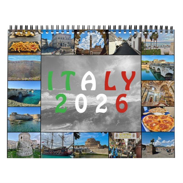 Italy from Above – 2026 Drone Photography Calendar Kalender (Omslag)