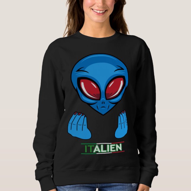 italy holiday alien italian t shirt (Framsida)