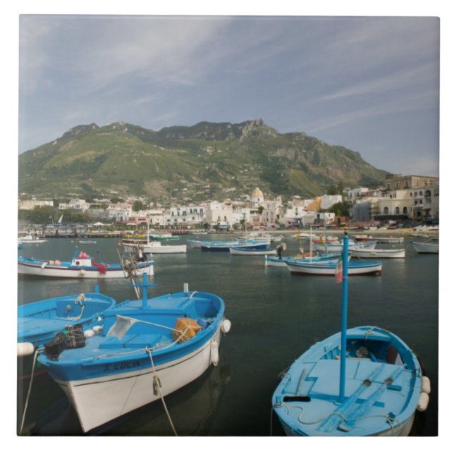ITALY, Kampanien, (Neapelbukten), ISCHIA, FORIO: 2 Kakelplatta (Framsidan)