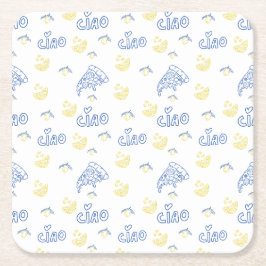 Italy Lover– Ciao Italian Vibes Underlägg Papper Kvadrat