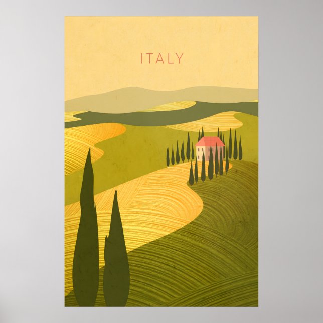 Italy Minimal Travel Poster (Framsidan)