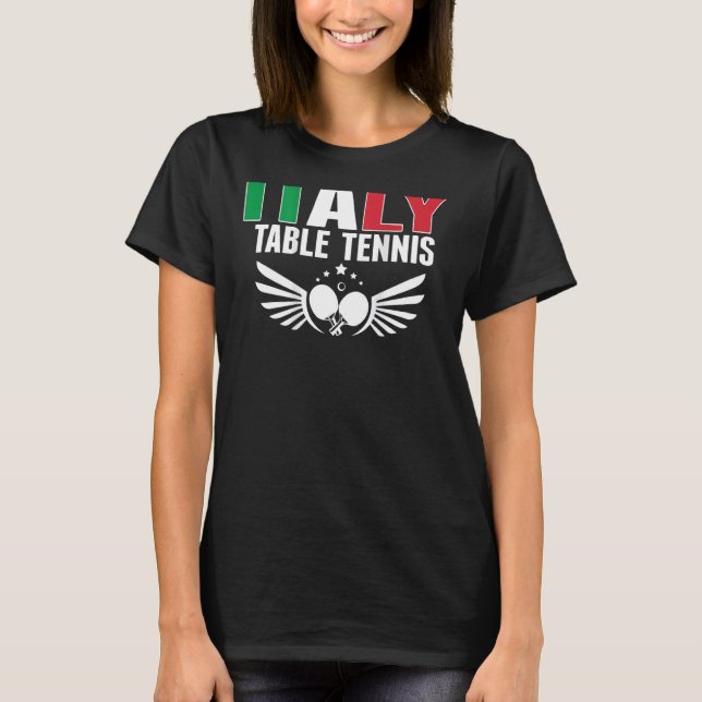 Italy Ping Pong   Italian Table Tennis Team Suppor T Shirt (Framsida)