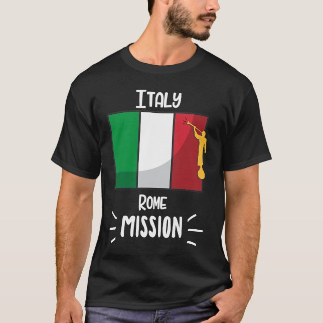 Italy Rome Mormon LDS Mission Missionary T Shirt (Framsida)