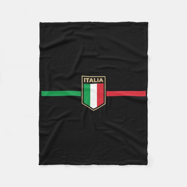 Italy Soccer Italia Footbyll Fan  Fleecefilt (Framsidan)