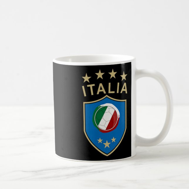 Italy Soccer - Italian Italia Flag Footbyll Player Kaffemugg (Höger)