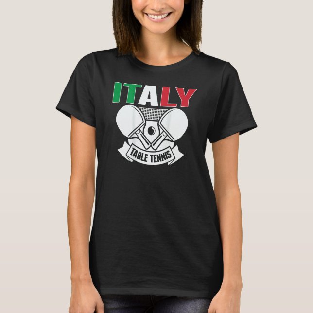 Italy Table Tennis   Support Italian Ping Pong Tea T Shirt (Framsida)