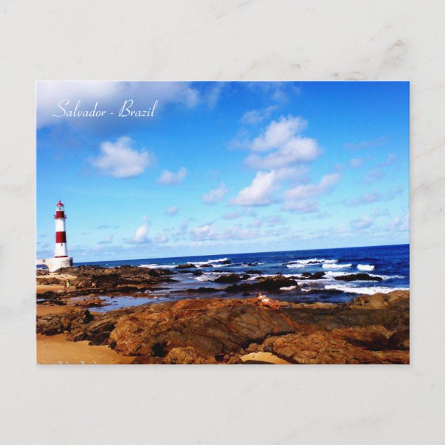 Itapua-stranden, Salvador, Brasilien Vykort (Framsida)