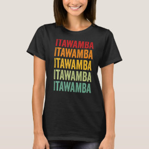 Itawamba County Mississippi Rainbow Text T Shirt
