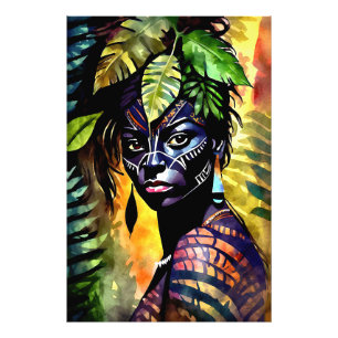"Itáyara" Målad Fern - Kvinnor i Amazonia Fototryck