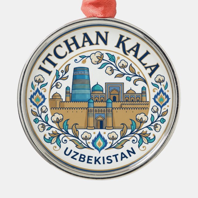 Itchan Kala Uzbekistan Julgransprydnad Metall (Framsidan)